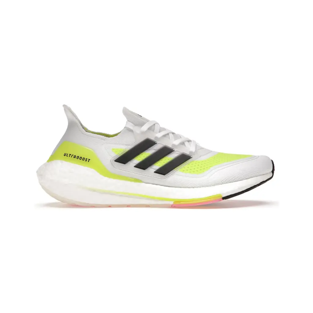 Adidas Ultraboost White Solar Yellow